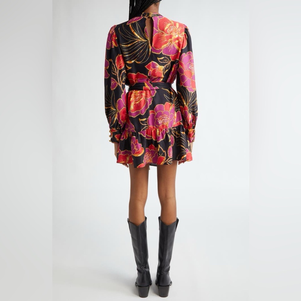 FARM Rio Black Dress with Red and Purple Floral Design - Picture 11 of 13